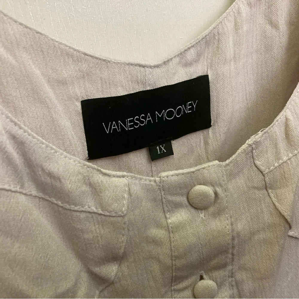 Vanessa Mooney Elizabeth Romper Ivory Rayon 1X XXL 2X 18 - Picture 3 of 4
